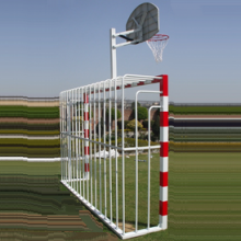 Ворота 3x2 Антивандальные  с баскетбольным щитом